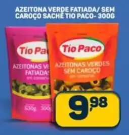 Dom Atacadista Azeitona verde fatiada/sem caroco sache tio paco oferta