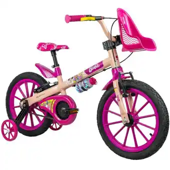 Benoit Bicicleta Infantil Nathor Barbie Aro 16 Com Rodinhas oferta