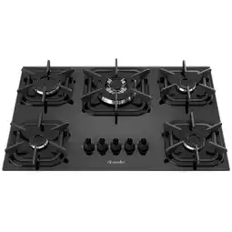 Benoit Fogão Cooktop Mueller 5 Bocas Tripla Chama Mesa Vidro Temperado oferta