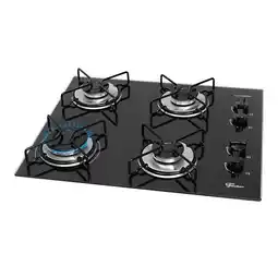 Benoit Fogão Cooktop a Gás Fischer Fit Line 36350-102675 4 Bocas Mesa Vidro Acendimento Automático oferta