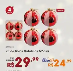 Casa Freitas Kit de Bolas Natalinas D'Casa oferta