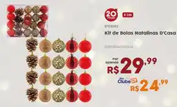 Casa Freitas Kit de Bolas Natalinas D'Casa oferta
