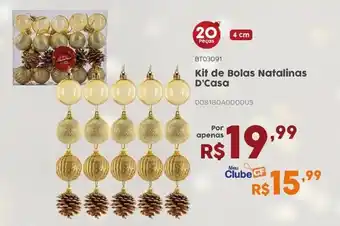 Casa Freitas Kit de Bolas Natalinas D'Casa oferta