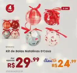 Casa Freitas Kit de Bolas Natalinas D'Casa oferta