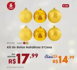 Casa Freitas Kit de Bolas Natalinas D'Casa oferta