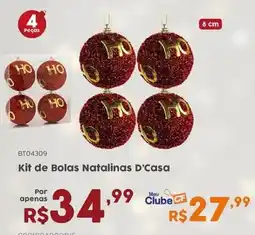 Casa Freitas Kit de Bolas Natalinas D'Casa oferta