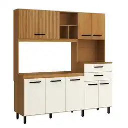 Benoit Cozinha Compacta Casamia Taina 597 8 Portas 2 Gavetas 200x185,2x50cm oferta