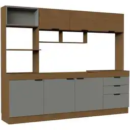 Benoit Cozinha Compacta Móveis Primavera Antonella 7 Portas 2 Gavetas MDP Com Tampo oferta