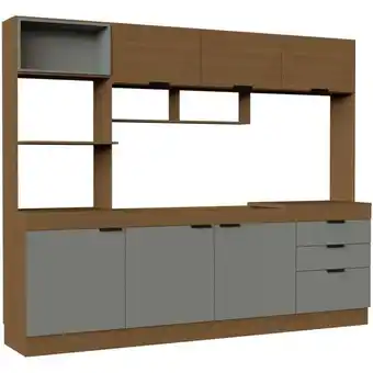 Benoit Cozinha Compacta Móveis Primavera Antonella 7 Portas 2 Gavetas MDP Com Tampo oferta