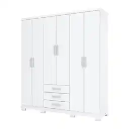 Benoit Guarda Roupa / Roupeiro Henn DA136 6 Portas 3 Gavetas 200x180,5x46,5cm oferta