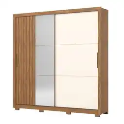 Benoit Guarda Roupa / Roupeiro Henn D339 2 Portas Deslizantes 4 Gavetas C/Espelho 230x229x51,5cm oferta