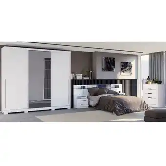Benoit Quarto Completo Kappesberg 3 Portas 12 Gavetas 3 Peças com Espelho MDF e MDP oferta