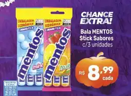 Supermercados Jau Serve Bala MENTOS Stick Sabores oferta
