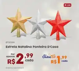 Casa Freitas Estrela Natalina Ponteira D'Casa oferta
