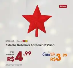 Casa Freitas Estrela Natalina Ponteira D'Casa oferta