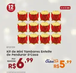 Casa Freitas Kit de Mini Tambores Enfeite de Pendurar D'Casa oferta