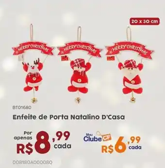 Casa Freitas Enfeite de Porta Natalino D'Casa oferta