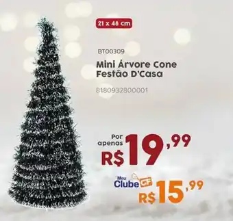 Casa Freitas Mini Árvore Cone Festão D'Casa oferta