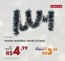 Casa Freitas Festão Natalino Verde D'Casa oferta