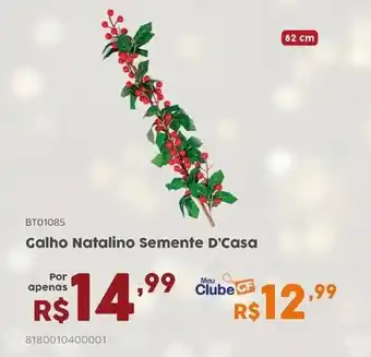 Casa Freitas Galho Natalino Semente D'Casa oferta