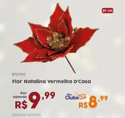 Casa Freitas Flor Natalina Vermelha D'Casa oferta