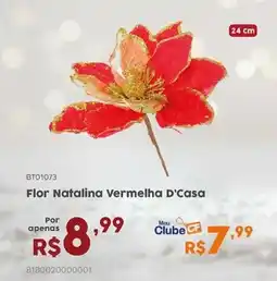 Casa Freitas Flor Natalina Vermelha D'Casa oferta