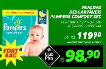 Spasso Sabores Fraldas descartáveis pampers confort sec oferta