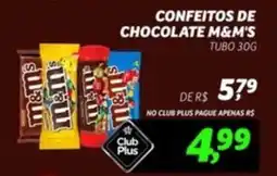 Spasso Sabores Confeitos de chocolate m&m's tubo oferta