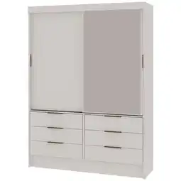 Benoit Roupeiro / Guarda Roupa GenialFlex 0559 2 Portas 6 Gavetas Com Espelho 200x108x46cm oferta