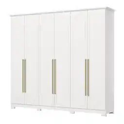 Benoit Guarda Roupa / Roupeiro Henn D334 6 Portas 6 Gavetas 230x265x52,5cm oferta