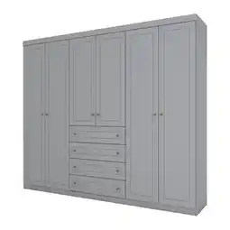 Benoit Guarda Roupa / Roupeiro Henn D205-131 6 Portas 4 Gavetas 230,5x262x54cm oferta