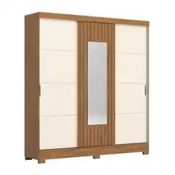 Benoit Guarda Roupa / Roupeiro Henn B376-127 3 Portas 2 Gavetas Com Espelho 215x199,5x48cm oferta
