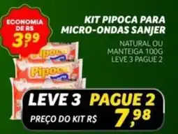 Spasso Sabores Kit pipoca para micro-ondas sanjer oferta