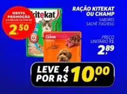 Spasso Sabores Ração kitekat ou champ sabores sache oferta
