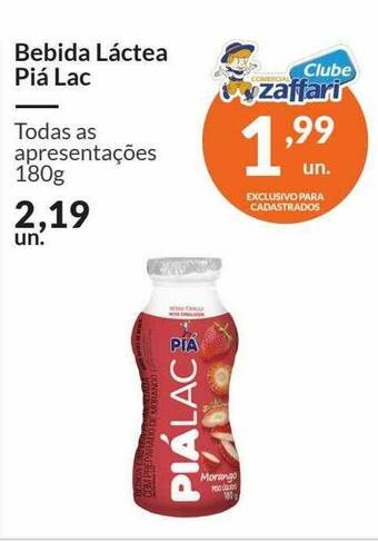 Zaffari Bebida Láctea Piá Lac oferta