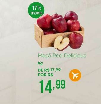 Oba Hortifruti Maçã Red Delicious 17% Desconto oferta