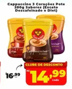 Nidobox Cappuccino 3 Corações Pote Sabores oferta