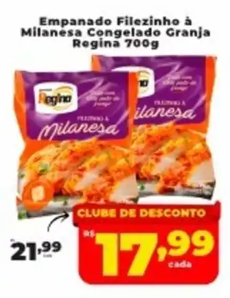 Nidobox Empanado Filezinho à Milanesa Congelado Granja Regina oferta