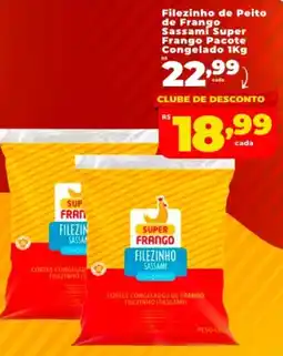 Nidobox Filezinho de Peito de Frango Sassamí Super Frango Pacote Congelado oferta