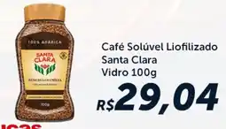 Rebouças Supermercados Café Solúvel Liofilizado Santa Clara Vidro oferta