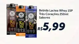 Rebouças Supermercados Bebida Lactea Whey 15P Três Corações Sabores oferta