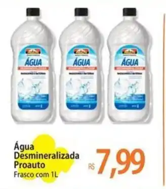 Água Desmineralizada Proauto Frasco