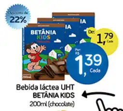 Cometa Supermercados Bebida láctea UHT BETÂNIA KIDS 200ml (chocolate) oferta