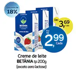 Cometa Supermercados Creme de leite BETÂNIA tp oferta
