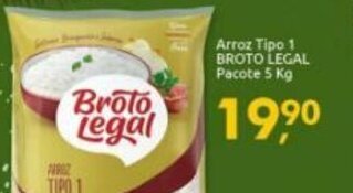 Supermercados Nori Arroz tipo 1 Broto Legal pacote 5kg oferta