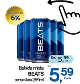 Cometa Supermercados Bebida mista BEATS senses lata oferta