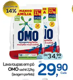 Cometa Supermercados Lava roupas em pó OMO sache oferta