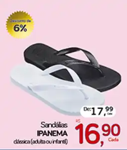 Cometa Supermercados Sandálias IPANEMA oferta