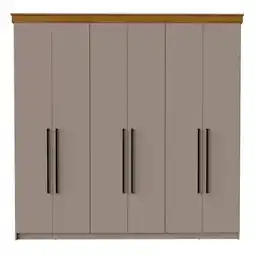 Benoit Guarda Roupa / Roupeiro Móveis Primavera London 1062 6 Portas 2 Gavetas MDP oferta