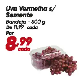 Dia Uva Vermelha s/ Semente Bandeja oferta